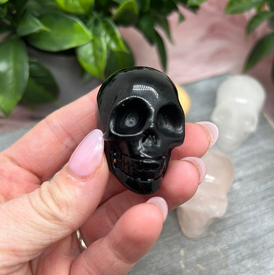 black Obsidian crystal skull