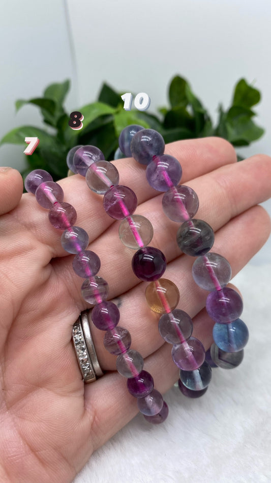 Rainbow fluorite bracelet