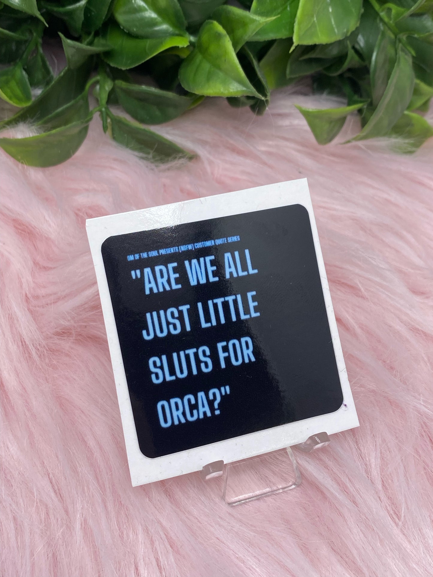 R-rated customer quote stickers