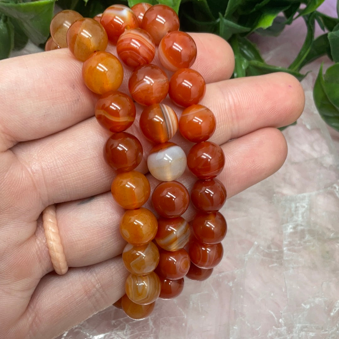 Carnelian bracelet 10mm