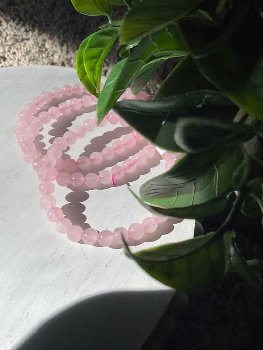 Rose Quartz Bracelet 6mm