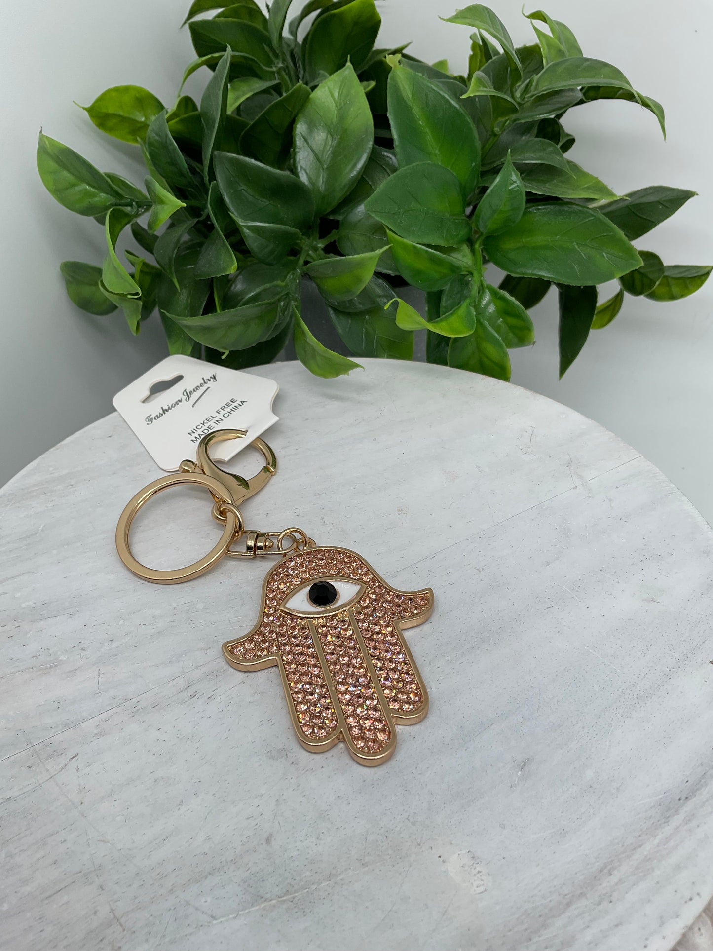 Hamsa evil eye keychains