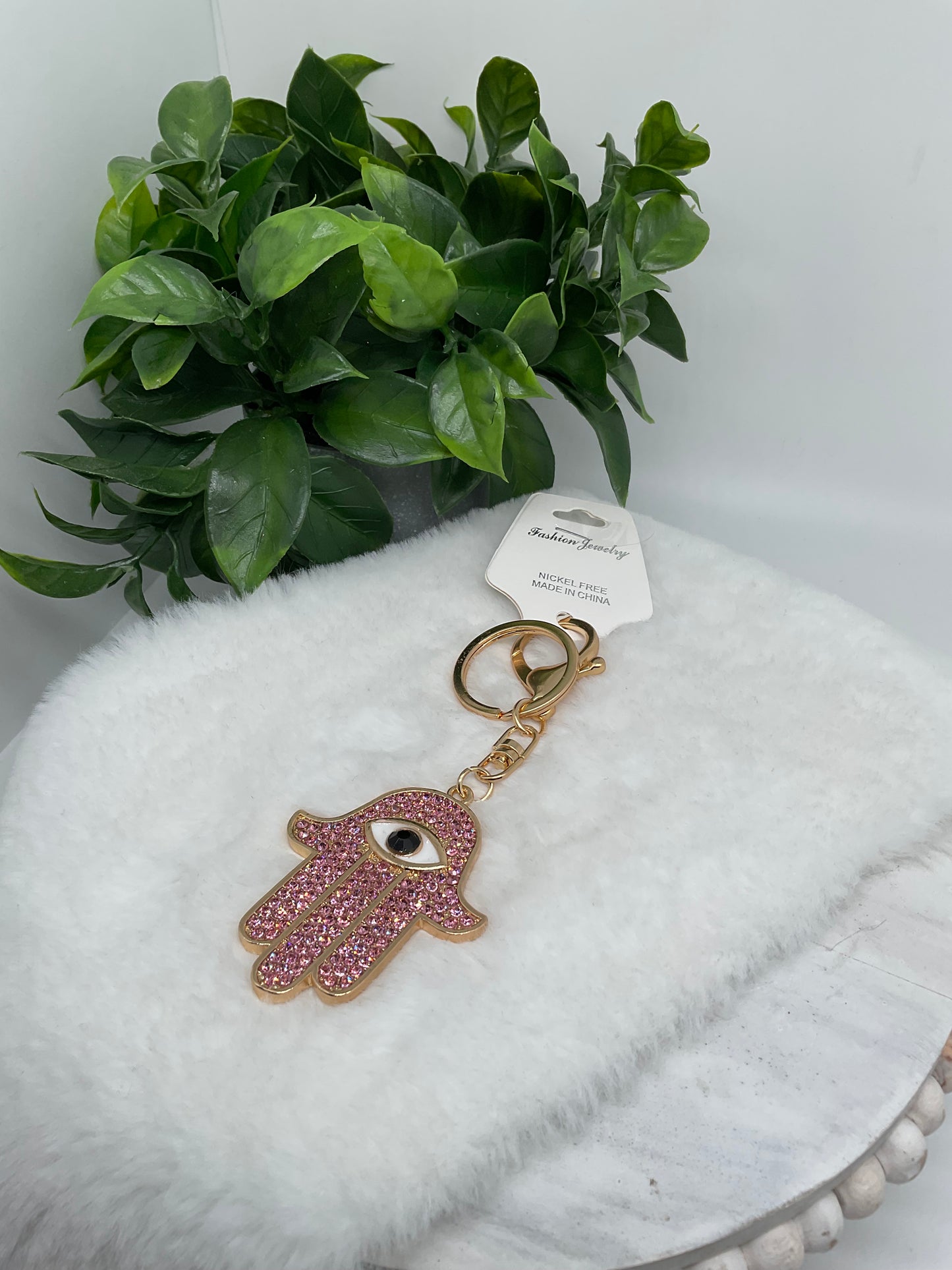 Hamsa evil eye keychains