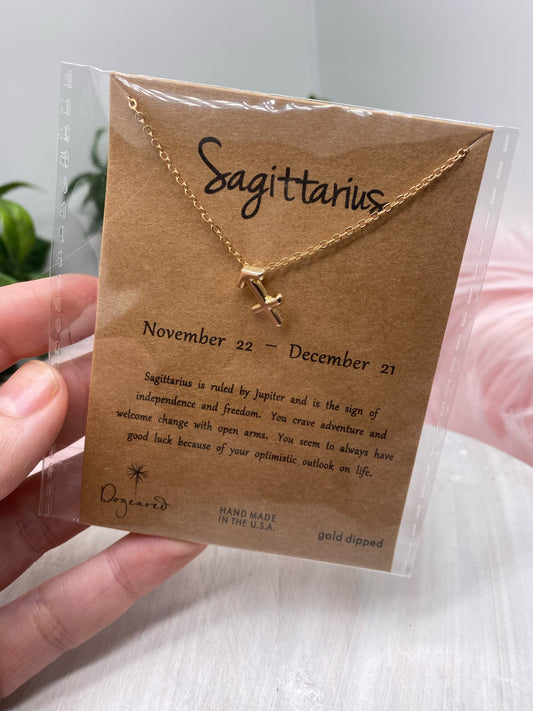Sagittarius gold dipped necklace