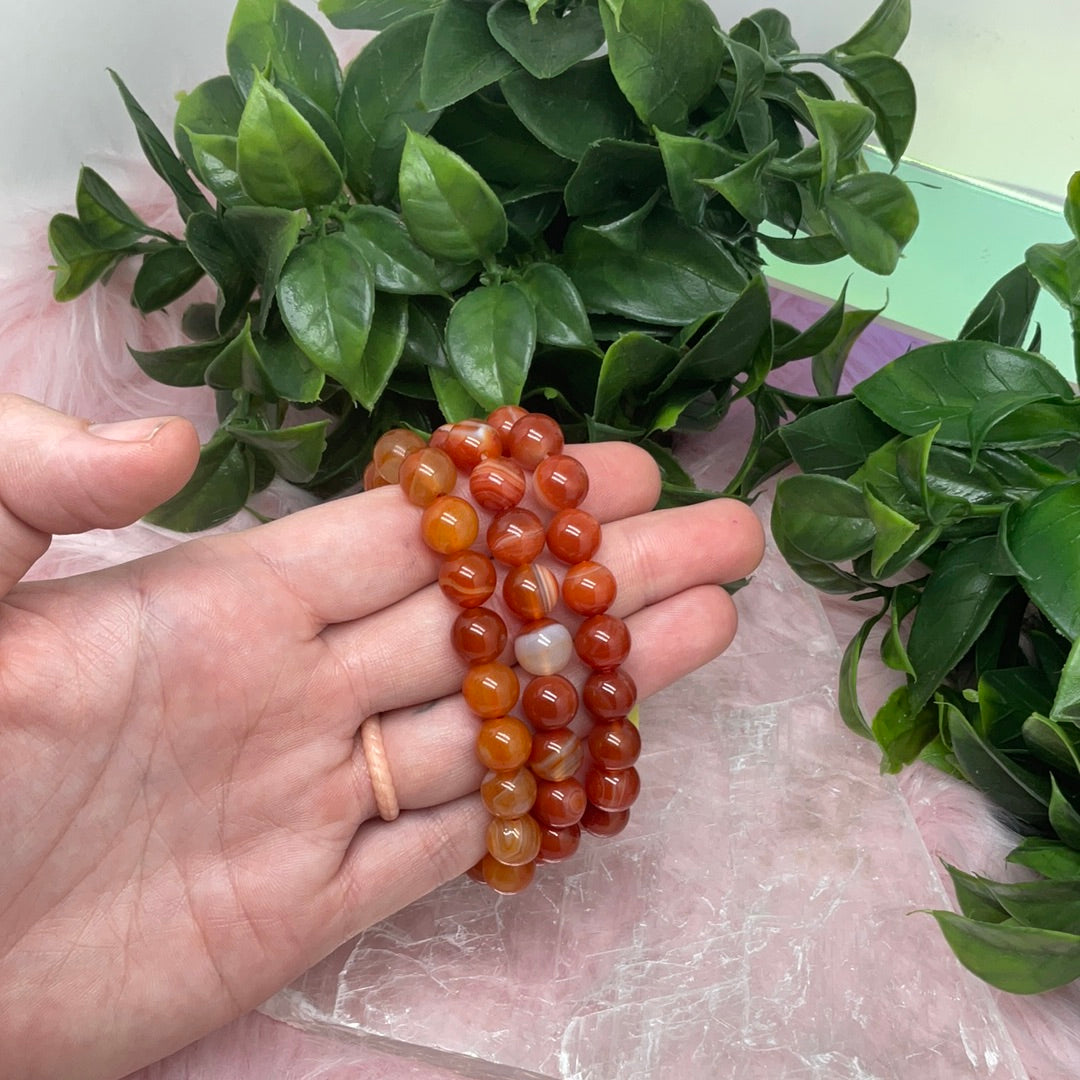 Carnelian bracelet 10mm